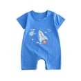 thumbnail image 1 of Utoimkio Baby Boy Short Sleeve T-Shirt Romper Cartoon Print Jumpsuit Newborn Summer Overall Clothes Size 1-12M, 1 of 3