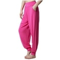 thumbnail image 1 of Utoimkio Baggy Wide Leg Pants for Women Casual Elastic Waist Loose Yoga Workout Pants for Women with Pockets, 1 of 6