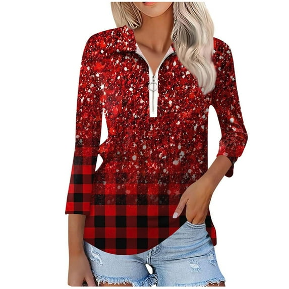 Utoimkio Casual Plaid Button Down Shirts for Women Casual Loose Fit Long Sleeve Shirts Casual Tunic Tops for Women