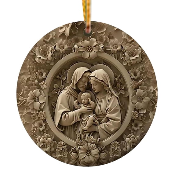 Utoimkio Christmas Decorations Indoor 2024 Nativity Scene Christmas Ornaments,Christmas Tree Ornaments Religious Xmas Decor for Home Party Supplies