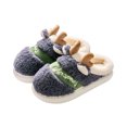 thumbnail image 1 of Utoimkio Christmas House Slippers for Women Fall/Winter Outgoing Thick Bottom Plush Christmas Deer Cotton Drag, 1 of 3