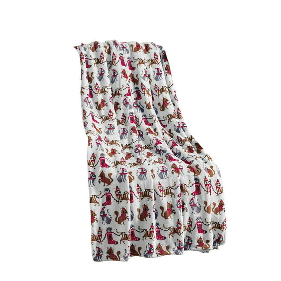 Utoimkio Christmas Throw Blanket Christmas Decor Holiday Christmas Reindeer Snowman Print Blanket,Soft Warm Winter Breathable Blanket for Sofa Bedroom