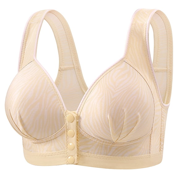 Utoimkio Comfortable Front Closure Bras for Older Women No Underwire Breathable Everyday Bras for Women Full Coverage Bras