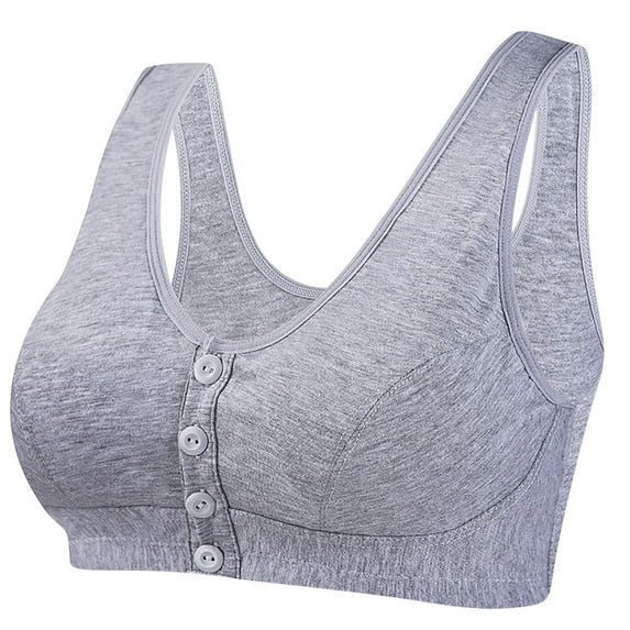 Utoimkio Comfortable Front Closure Bras for Older Women No Underwire Breathable Everyday Bras for Women Full Coverage Bras