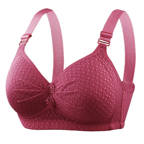 Utoimkio Comfortable Front Closure Bras for Older Women No Underwire Breathable Everyday Bras for Women Full Coverage Bras