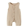 thumbnail image 1 of Utoimkio Cute Baby Sleeveless Onesies Bodysuits Unisex One Piece Rompers Summer Clothes for Infant Boys Girls 3-12 Months, 1 of 4