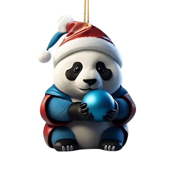 Utoimkio Cute Bear Pendants Christmas Ornaments 2024 Christmas Tree Decorations Pendant Christmas Tree Ornaments,Acrylic Xmas Tree Hanging Decor Party Supplies