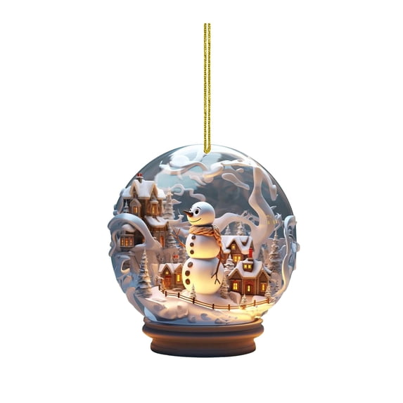 Utoimkio Cute Snowman Pendant Christmas Ornaments 2024 Christmas Gifts for Kids Christmas Tree Ornaments,Acrylic Xmas Tree Hanging Decor Party Supplies