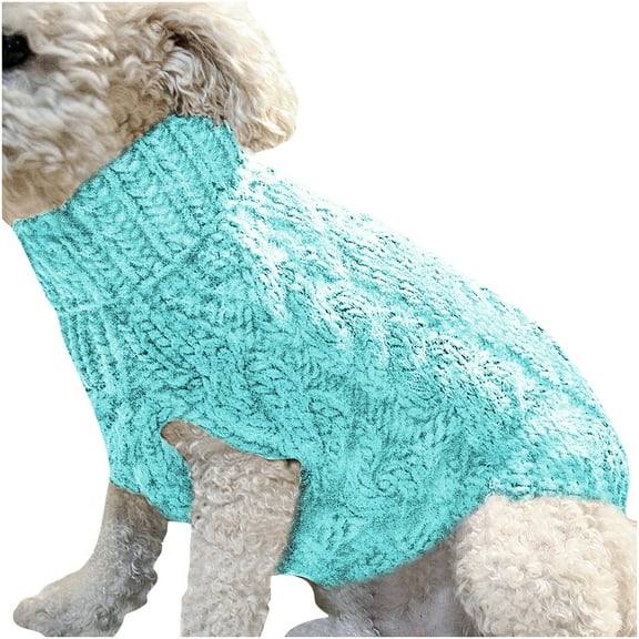 Utoimkio Dog Sweater Turtleneck Sleeveless Knitted Dog Sweater Pet Warm Clothes,Fall Winter Warm Dog Clothes for Small Medium Large Dogs