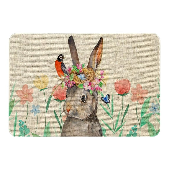Utoimkio Easter Welcome Doormat Indoor Easter Door Mat,Easter Outdoor Mat Non Slip Front Porch Rugs for Home Entrance Decoration,15.7x23.6 Inch