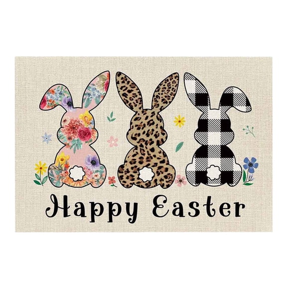 Utoimkio Easter Welcome Doormat Indoor Easter Door Mat,Easter Outdoor Mat Non Slip Front Porch Rugs for Home Entrance Decoration,15.7x23.6 Inch