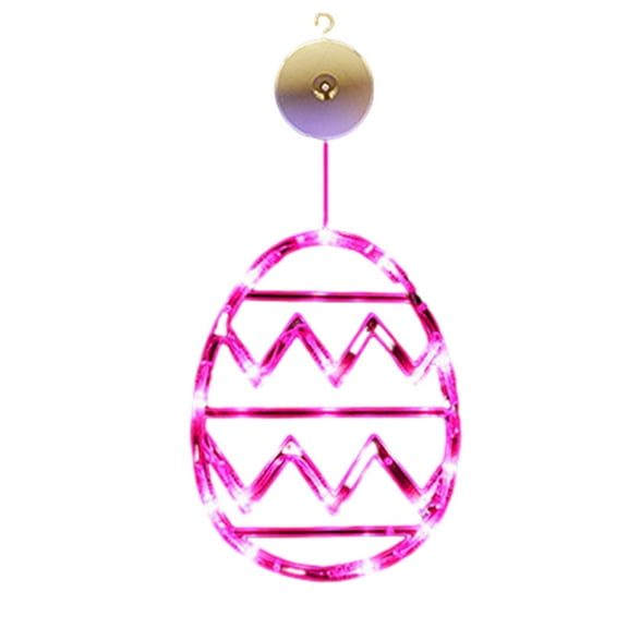 Utoimkio Easter Window Lights for Decorations,Easter Eggs Shaped Blue Pink Yellow Hanging String Indoor Lights with Suction Cup,Battery Operated for Home Farmhouse Decor