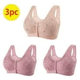thumbnail image 1 of Utoimkio Front Closure Wireless Bras for Women 3 Pack Comfort Full Coverage Bras for Women No Underwire Everyday Bras, 1 of 5