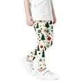 thumbnail image 1 of Utoimkio Girls Christmas Snowflake Elk Printed Stretch Leggings Soft Comfortable Ankle Length Pants Leggings for Kid Little Girls 3-8 Years, 1 of 4