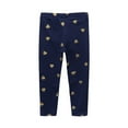 thumbnail image 1 of Utoimkio Toddler Baby Girls Cotton Lined Leggings Cute Print Thick Warm Pants Footless Elastic Waisted Tights Winter Warm Clothes for Kids Girls Size 2-7T, 1 of 5