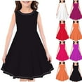 thumbnail image 1 of Utoimkio Girls Sundresses Summer Casual Sleeveless Dresses Crew Neck Midi Dresses for Girls 4-14 Years, 1 of 4