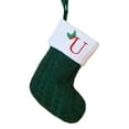 thumbnail image 1 of Utoimkio Green Initial Christmas Stockings with Letters,Cute 26 Letters Christmas Ornaments Indoor Christmas Decorations Party Supplies Christmas Decor, 1 of 2
