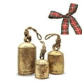 thumbnail image 1 of Utoimkio Handmade Rustic Christmas Bells Ornament,Vintage Iron Bells with Rope and Ribbon for Hanging,3 Sizes Christmas Tree Decoration Bells for Xmas Tree Christmas Decor, 1 of 8