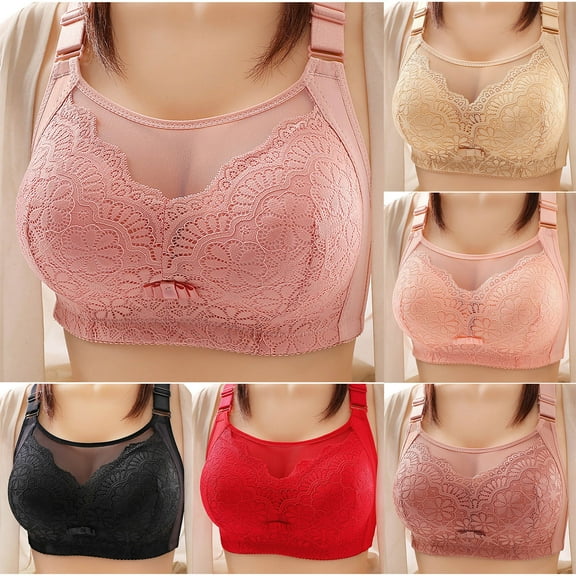 Utoimkio High Support Wireless Bras for Women Full Coverage Comfort Breathable Push Up Bras for Women No Underwire Everyday Bras