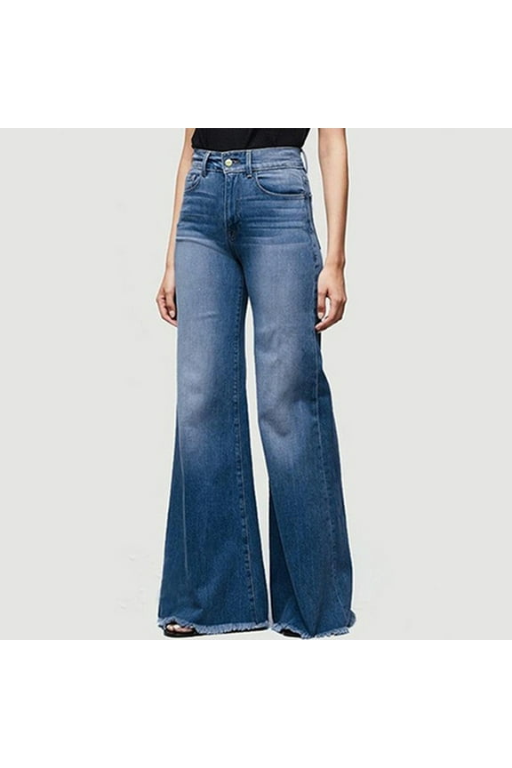 High Waisted Bell Bottom Jeans for Women Flare Stretch Wide Leg Jeans for Women