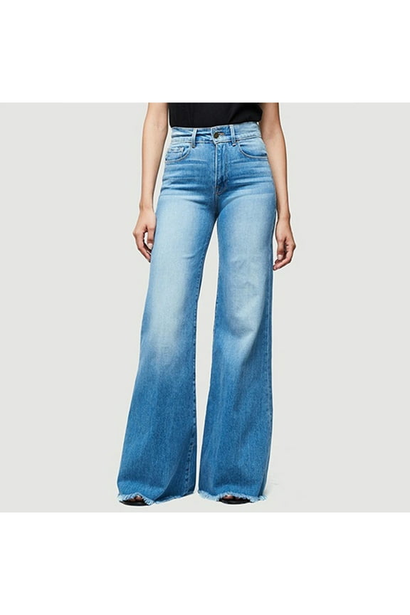 High Waisted Bell Bottom Jeans for Women Flare Stretch Wide Leg Jeans for Women