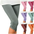 thumbnail image 1 of Utoimkio High Waisted Capri Yoga Leggings for Women Summer Tummy Control Workout Athletic Running Cropped Yoga Pants for Women, 1 of 7