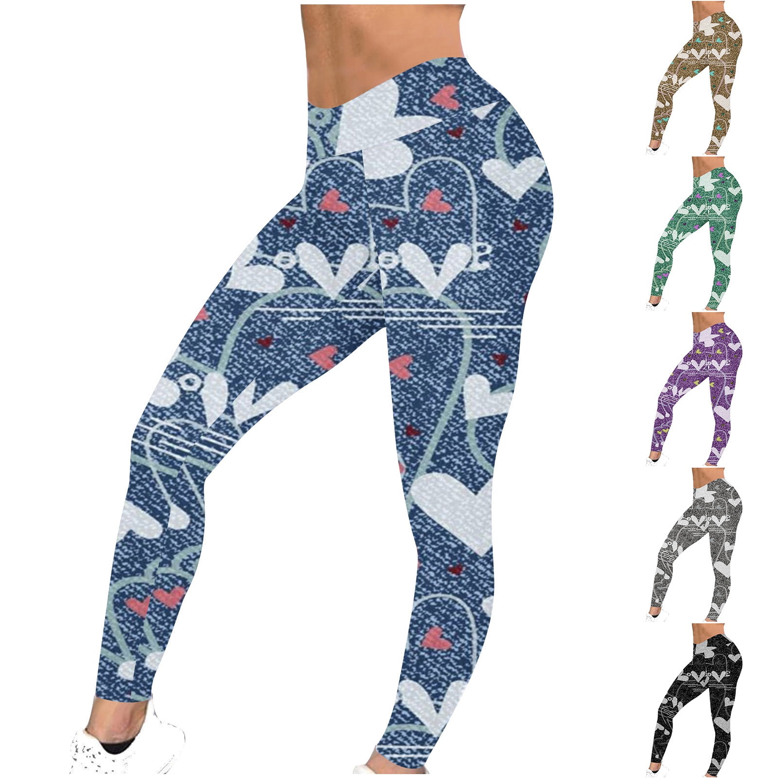 Utoimkio Clearance High Waisted Yoga Leggings for Women Summer Tummy