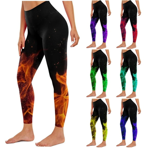 Utoimkio High Waisted Yoga Leggings for Women Summer Tummy Control Workout Athletic Running Yoga Pants for Women