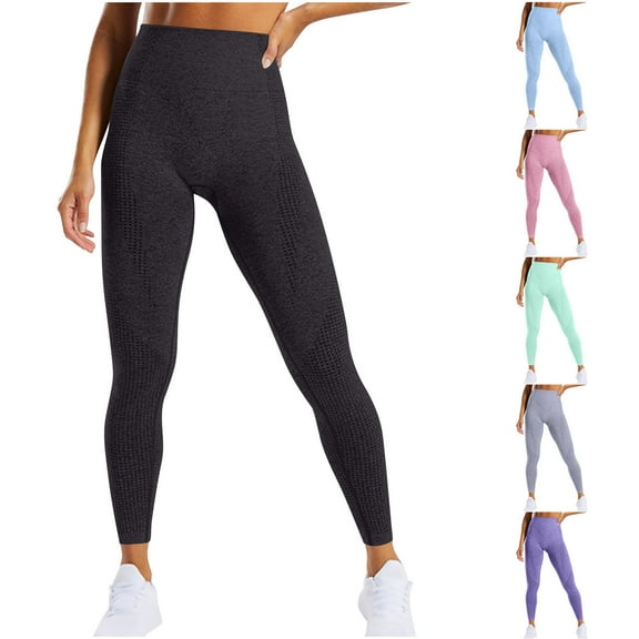 Utoimkio High Waisted Yoga Leggings for Women Summer Tummy Control Workout Athletic Running Yoga Pants for Women