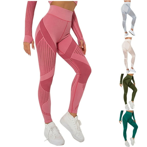 Utoimkio High Waisted Yoga Leggings for Women Summer Tummy Control Workout Athletic Running Yoga Pants for Women