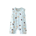 thumbnail image 1 of Utoimkio Infant Newborn Baby Boys Girls Cotton Linen Romper Summer One Piece Jumpsuit Summer Sleeveless Overalls Clothes Size 0-12M, 1 of 3