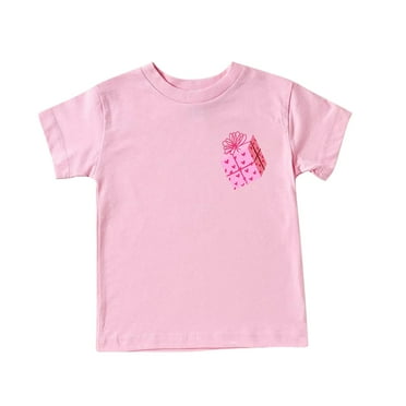 Utoimkio Clearance Kids Boys Girls Casual Heart Print Short Sleeve Tops Crewneck T-Shirts Summer Casual Tee Tops for Boys Girls 4-16 Years