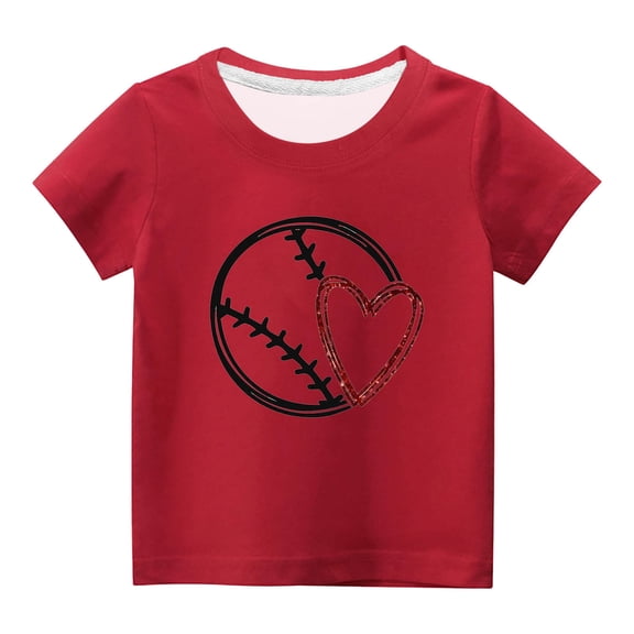 Utoimkio Kids Boys Girls Casual Print Short Sleeve Tops Crewneck T-Shirts Summer Casual Tee Tops for Boys Girls 3-14 Years