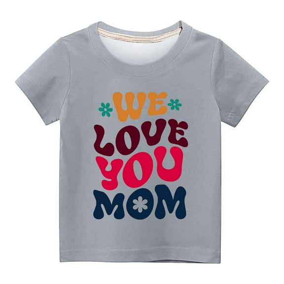 Utoimkio Kids Boys Girls Casual Short Sleeve Tops Crewneck T-Shirts Summer Casual Tee Tops for Boys Girls 3-14 Years