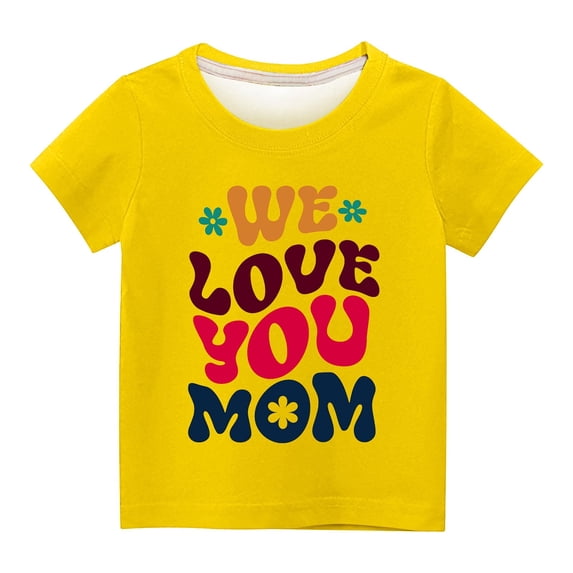 Utoimkio Kids Boys Girls Casual Short Sleeve Tops Crewneck T-Shirts Summer Casual Tee Tops for Boys Girls 3-14 Years