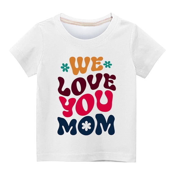Utoimkio Kids Boys Girls Casual Short Sleeve Tops Crewneck T-Shirts Summer Casual Tee Tops for Boys Girls 3-14 Years