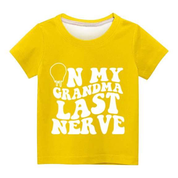 Utoimkio Kids Boys Girls Casual Short Sleeve Tops Crewneck T-Shirts Summer Casual Tee Tops for Boys Girls 3-14 Years
