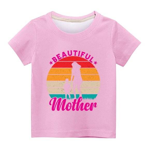 Utoimkio Kids Boys Girls Casual Tees Short Sleeve Crewneck T Shirts Summer Casual Tops for Boys Girls 3-14 Years