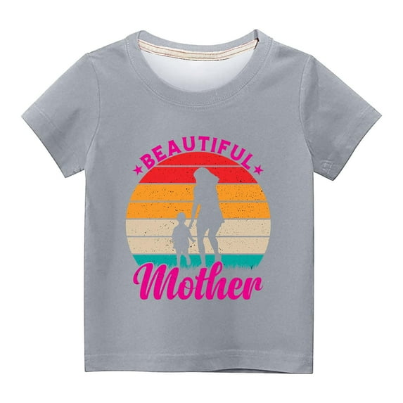 Utoimkio Kids Boys Girls Casual Tees Short Sleeve Crewneck T Shirts Summer Casual Tops for Boys Girls 3-14 Years