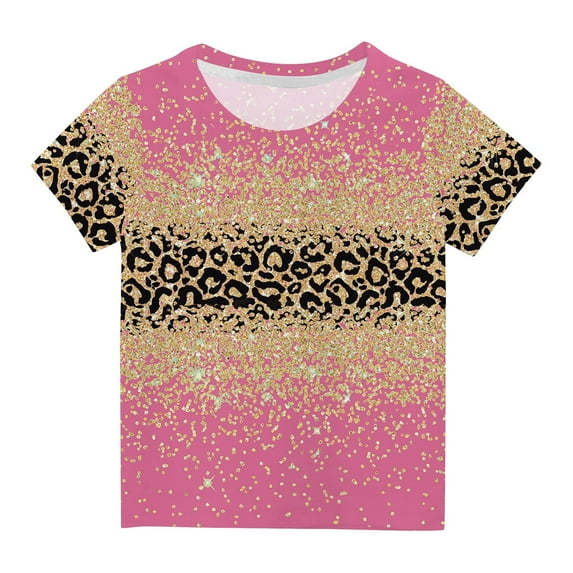 Utoimkio Kids Boys Girls Casual Tees Short Sleeve Crewneck T Shirts Summer Casual Tops for Boys Girls 3-14 Years