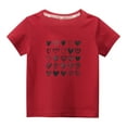 thumbnail image 1 of Utoimkio Kids Boys Girls Heart Graphic Short Sleeve T-Shirts Summer Casual Crewneck Tee Tops for Boys Girls 3-10 Years, 1 of 5