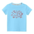 thumbnail image 1 of Utoimkio Kids Boys Girls Heart Graphic Short Sleeve T-Shirts Summer Casual Crewneck Tee Tops for Boys Girls 3-10 Years, 1 of 5