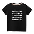 thumbnail image 1 of Utoimkio Kids Boys Girls Heart Graphic Short Sleeve T-Shirts Summer Casual Crewneck Tee Tops for Boys Girls 3-10 Years, 1 of 5