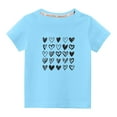 thumbnail image 1 of Utoimkio Kids Boys Girls Heart Graphic Short Sleeve T-Shirts Summer Casual Crewneck Tee Tops for Boys Girls 3-10 Years, 1 of 5