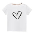 thumbnail image 1 of Utoimkio Kids Boys Girls Heart Graphic Tees Short Sleeve Crewneck T-Shirts Summer Casual Tops for Boys Girls 3-10 Years, 1 of 5