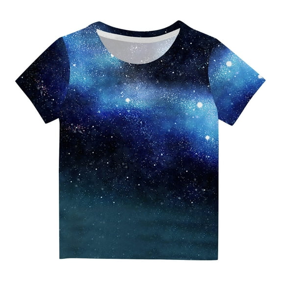 Utoimkio Kids Boys Girls Tie Dye Short Sleeve T-Shirts Summer Casual Crewneck Tee Tops for Boys Girls 3-14 Years Old