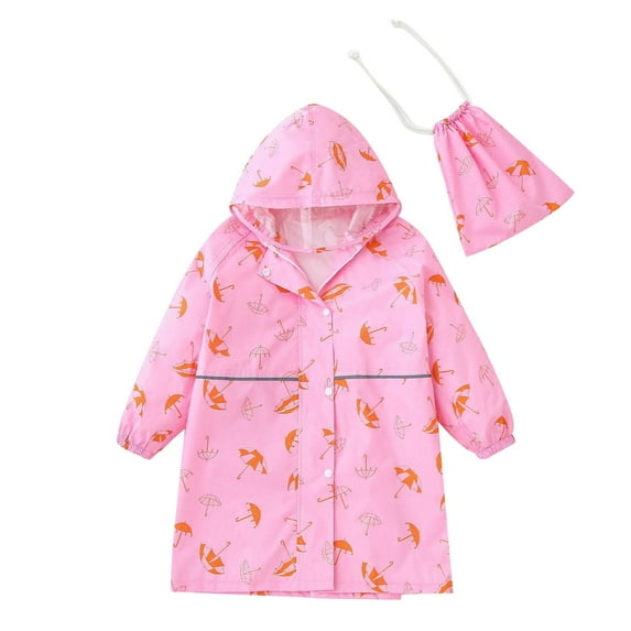 Utoimkio Little Boys Girls Rain Jackets Hooded Waterproof Lightweight Rain Coats Windbreakers Raincoats for Kids Boys Girls 3-13 Years with Drawstring Storage Bag