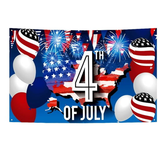 Utoimkio Memorial Day Backdrop Patriotic Holiday Flag Banner 4th of July Backdrop Decorations Independence Day Party Supplies for Home and Party,59×35 Inch