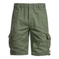 thumbnail image 1 of Utoimkio Men's Camo Cargo Shorts Casual Elastic Waist Hiking Shorts Summer Lightweight Outdoor Beach Shorts with Pockets, 1 of 6