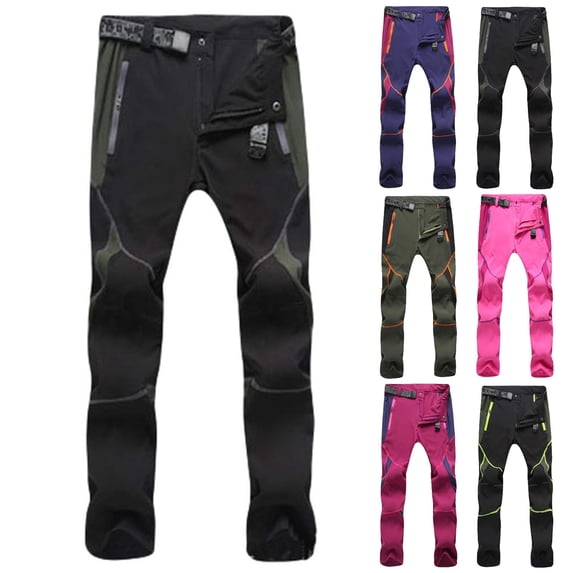 Utoimkio Men's Hiking Cargo Pants Quick-Dry Outdoor Water Resistant Lightweight Mountain Breathable Zipper Pocket Work Pants for Couples